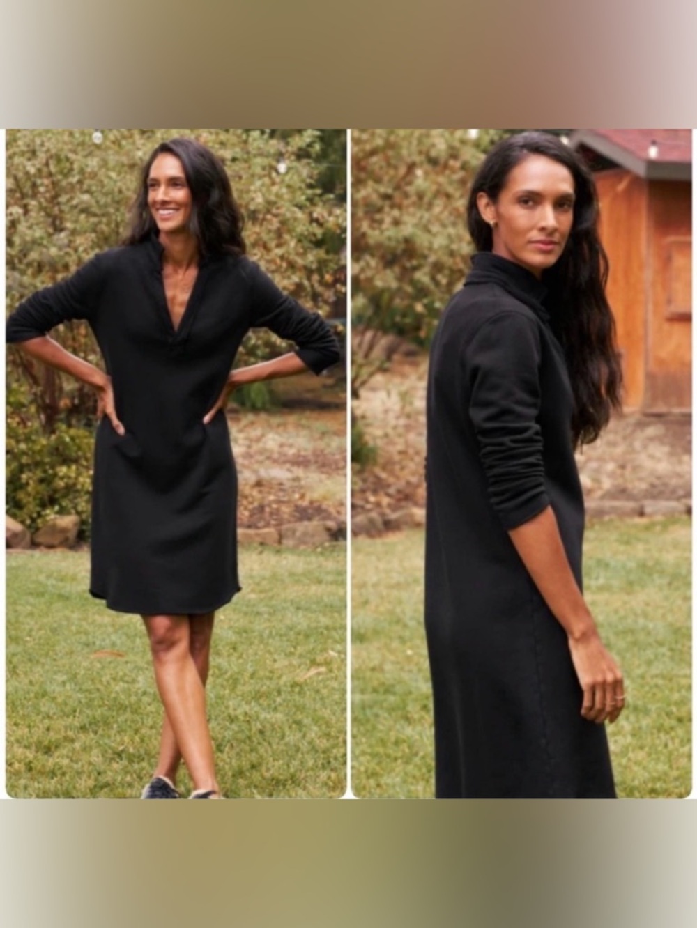 Frank & Eileen Nicole Popover Henley Dress Knit Size Small - Picture 2 of 6